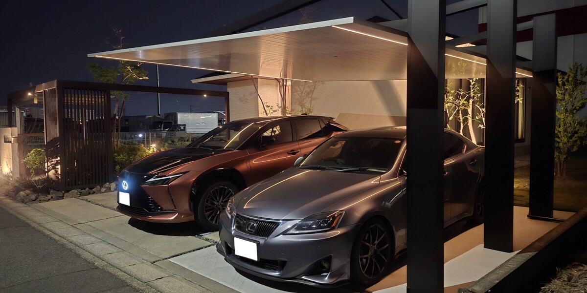 ２台用のカーポートの取付工事①